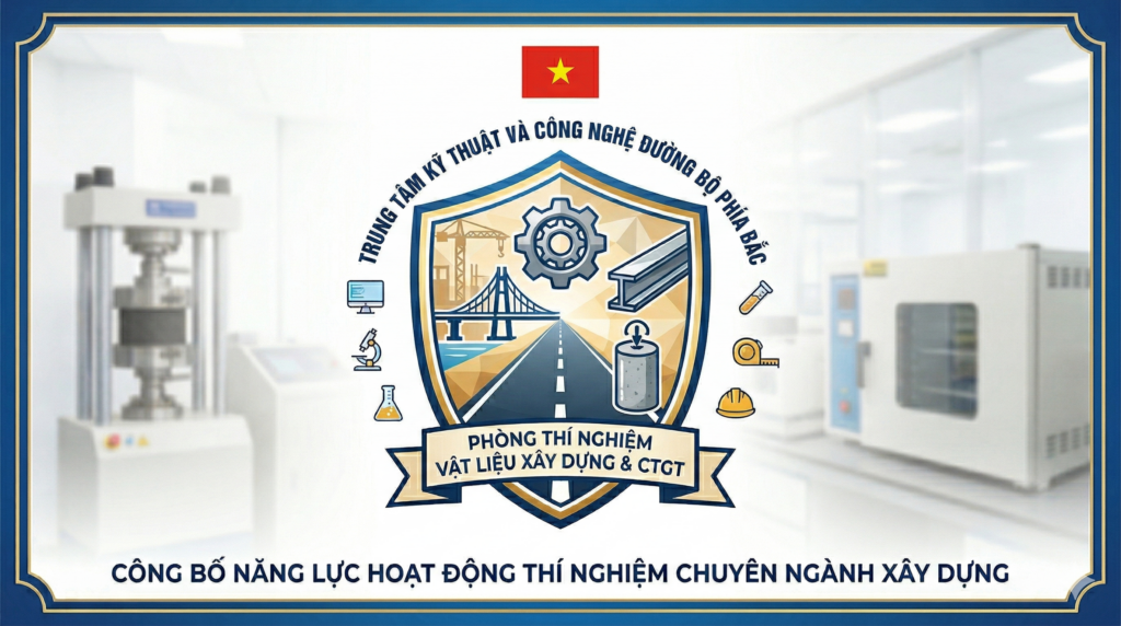 Công bố năng lực hoạt động thí nghiệm chuyên ngành xây dựng Phòng Thí nghiệm Vật liệu xây dựng và Công trình giao thông – Trung tâm kỹ thuật và Công nghệ đường bộ Phía Bắc